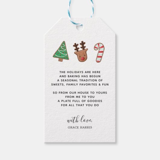 Niedliche Weihnachtsgeschenke Geschenkanhänger (Vorderseite)