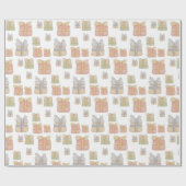 Niedliche Weihnachtsgeschenke handbemalt Geschenkpapier (Flach)