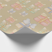 Niedliche Weihnachtsgeschenke handbemalt Geschenkpapier (Ecke)