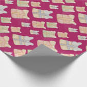 Niedliche Weihnachtsgeschenke handbemalt Geschenkpapier (Ecke)