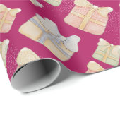 Niedliche Weihnachtsgeschenke handbemalt Geschenkpapier (Rolleneckpunkt)