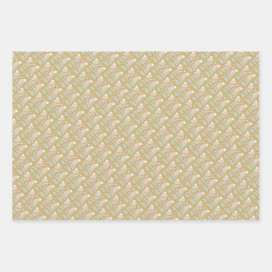 Niedliche Weihnachtsgeschenke handbemalt Geschenkpapier Set (Vorderseite 3)