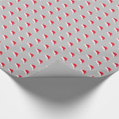 Niedliche Weihnachtsgeschenke in Rot und Grau Weih Geschenkpapier (Ecke)