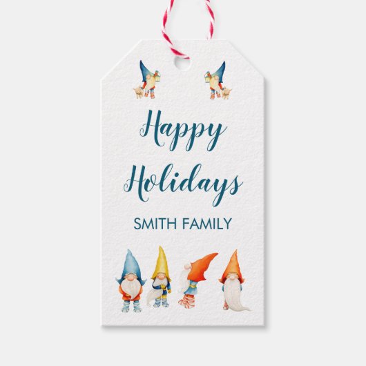 Niedliche Weihnachtsgeschenke mit Elfen Geschenkanhänger (Vorderseite)