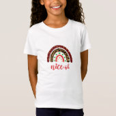 Niedliche Weihnachtsgeschenke, Rainbow Design Naug T-Shirt (Vorderseite)