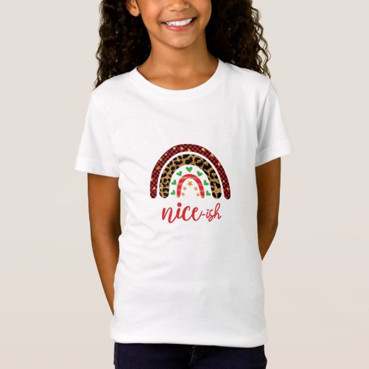 Niedliche Weihnachtsgeschenke, Rainbow Design Naug T-Shirt (Vorderseite)
