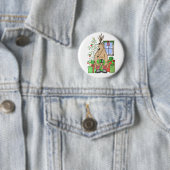 Niedliche Weihnachtsgeschenke Rentierwrapping Gesc Button (Beispiel)