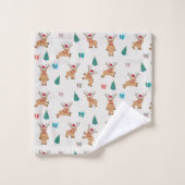 Niedliche Weihnachtsgeschenke und Baummuster Badhandtuch Set (Waschlappen)