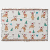 Niedliche Weihnachtsgeschenke und Baummuster Decke (Vorderseite)