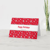 Niedliche Weihnachtsgeschenke und Sterne Illustrie Karte (Vorderseite)