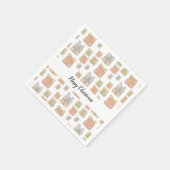 Niedliche Weihnachtsgeschenke Wasserfarbe Kunst Serviette (Ecke)