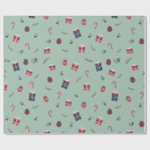 Niedliche Weihnachtsgeschenke Ziermuster Geschenkpapier (Flach)