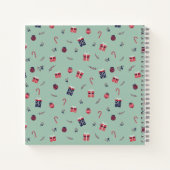 Niedliche Weihnachtsgeschenke Ziermuster Notizblock (Rückseite)