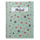 Niedliche Weihnachtsgeschenke Ziermuster Notizblock (Vorderseite)