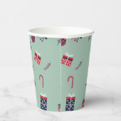 Niedliche Weihnachtsgeschenke Ziermuster Pappbecher (Rechts)