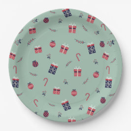 Niedliche Weihnachtsgeschenke Ziermuster Pappteller