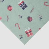 Niedliche Weihnachtsgeschenke Ziermuster Seidenpapier (Detail)