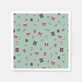 Niedliche Weihnachtsgeschenke Ziermuster Serviette