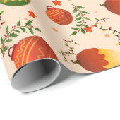 niedliche Weihnachtsgeschenkpapier Geschenkpapier (Rolleneckpunkt)