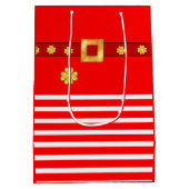 Niedliche Weihnachtsgeschenktasche Mittlere Geschenktüte (Rückseite)