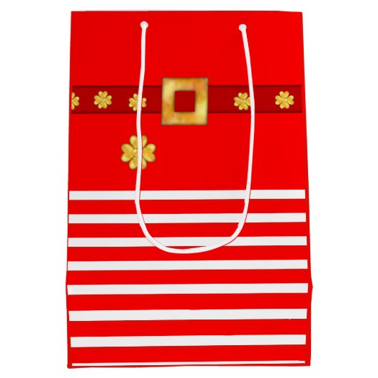 Niedliche Weihnachtsgeschenktasche Mittlere Geschenktüte (Rückseite)