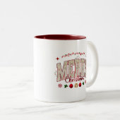 Niedliche Weihnachtsgestaltung Zweifarbige Tasse (VorderseiteRechts)