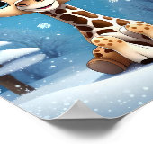 Niedliche WeihnachtsGiraffe OWN ART Lisa-Dawn Desi Poster (Ecke)