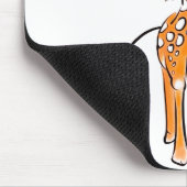 Niedliche Weihnachtsgiraffe zeichnend Rote Grünlan Mousepad (Ecke)