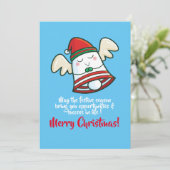 Niedliche Weihnachtsglocke nach Maß Einladung (Stehend Vorderseite)