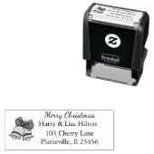 Niedliche Weihnachtsglocken Festivals Rücksendeadr Permastempel (Beispiel)