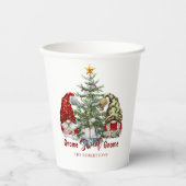 Niedliche Weihnachtsglocken mit Baumpapierkämmen Pappbecher (Vorderseite)