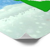 Niedliche Weihnachtsgnomaden in Blau Rot und Grün Poster (Ecke)