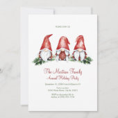 Niedliche Weihnachtsgnomen, Feiertagseinladungen Einladung (Vorderseite)