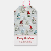 Niedliche Weihnachtsgnomen Geschenkanhänger (Vorderseite)