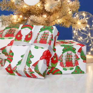 Niedliche Weihnachtsgnomen Geschenkpapier