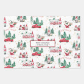 Niedliche Weihnachtsgnomen Merry n Bright Forest T Geschenkpapier Set (Vorderseite 3)