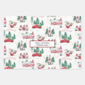 Niedliche Weihnachtsgnomen Merry n Bright Forest T Geschenkpapier Set (Vorderseite)
