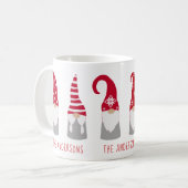 Niedliche Weihnachtsgnomen Personalisiert Kaffeetasse (Vorderseite Links)