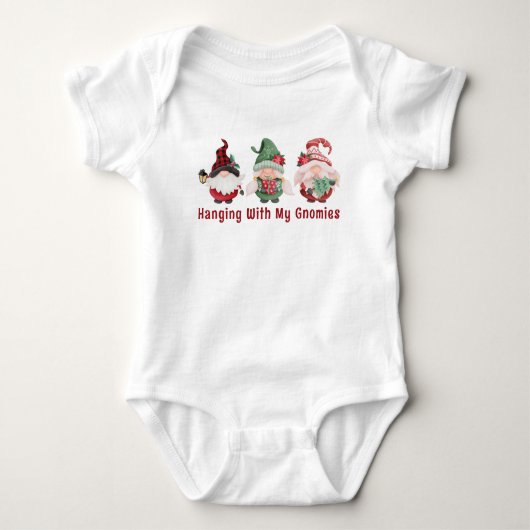 Niedliche Weihnachtsgnomes Baby Strampler (Vorderseite)
