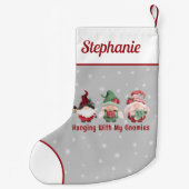 Niedliche Weihnachtsgnomes Custom Kleiner Weihnachtsstrumpf (Rückseite)