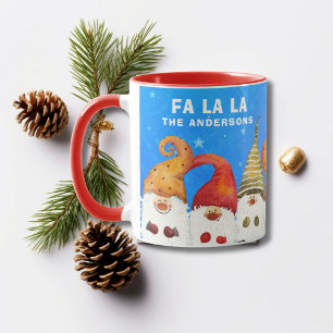 Niedliche Weihnachtsgnomes Fa La La Tasse