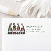 Niedliche Weihnachtsgnomes Rücksendeadressen-Aufkl (Insitu)