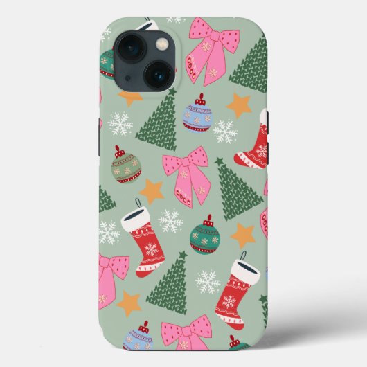 Niedliche Weihnachtsgrün Case-Mate iPhone Hülle (Rückseite)
