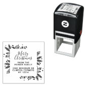 Niedliche Weihnachtsgrün Rahmen Rücksendeadresse Permastempel (Beispiel)