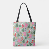 Niedliche Weihnachtsgrün Tasche (Rückseite)