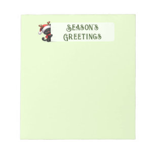 Niedliche Weihnachtsgrüße Cat Notepad Notizblock