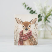 Niedliche Weihnachtsgrüße für Hirsche Postkarte (Stehend Vorderseite)