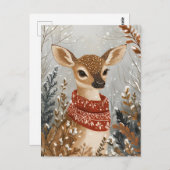 Niedliche Weihnachtsgrüße für Hirsche Postkarte (Vorne/Hinten)
