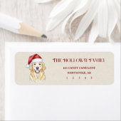 Niedliche Weihnachtshandschrift Golden Retriever R (Insitu)