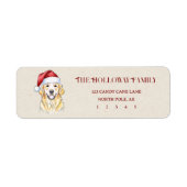 Niedliche Weihnachtshandschrift Golden Retriever R (Vorne)